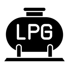 liquefied petroleum gas Solid icon
