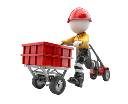 Courier expedition illustration isolated on a transparent background for web, banner, wallpaper