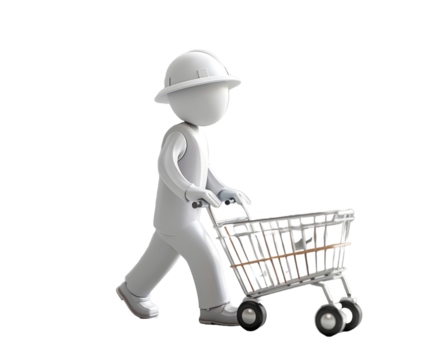 Courier expedition illustration isolated on a transparent background for web, banner, wallpaper