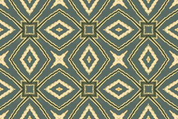 Ikat ethnic Indian seamless pattern. Design for background, wallpaper, vector illustration, fabric. Ikat ethnic seamless pattern design. Aztec fabric carpet.