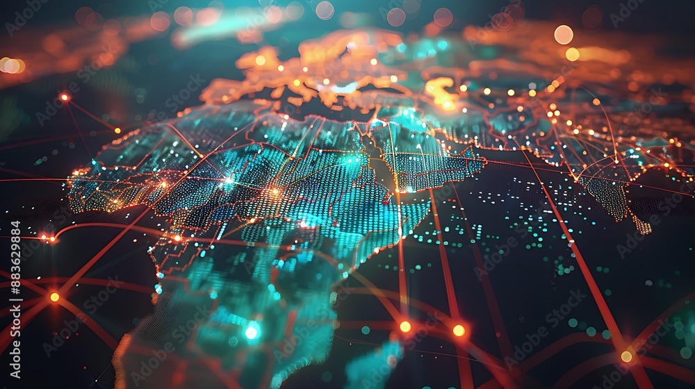 Aufkleber global network connection