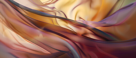 Abstract Flowing Silk Texture in Warm Tones