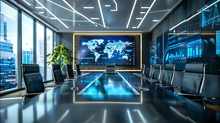 Fototapeta premium Modern Corporate Meeting Room
