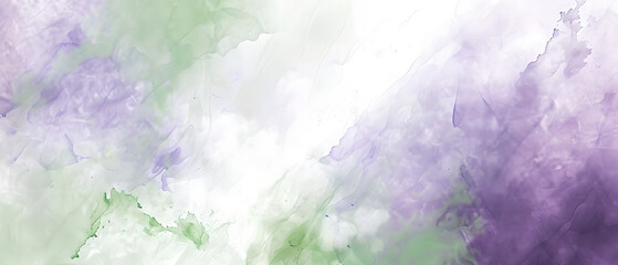 Obraz premium Ethereal Watercolor Abstract in Purple and Green