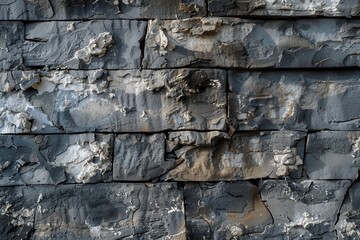 Fototapeta premium Weathered Bricks with Peeling Paint Reveal Underlying Layers