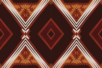 Seamless Ethnic Pattern Design. Ethnic Oriental Ikat Pattern Traditional Design. Ethnic Oriental Pattern Traditional Design for Background, Carpet, Clothing, Wrapping, Fabric, Embroidery