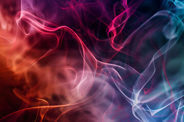 Obraz premium Abstract Colorful Smoke Swirls on Dark Background