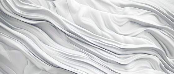 Abstract White Silk Fabric Waves Texture Background