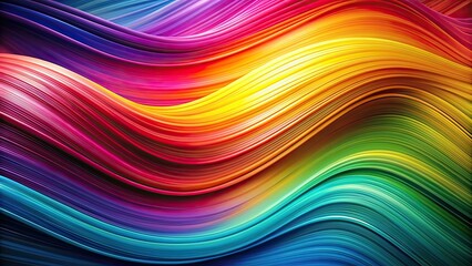 Dynamic and flowing abstract waves in vibrant multicolored tones, abstract, waves, vibrant, multicolored, dynamic, flowing