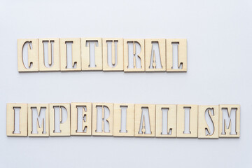 cultural imperialism (white blank paper background)