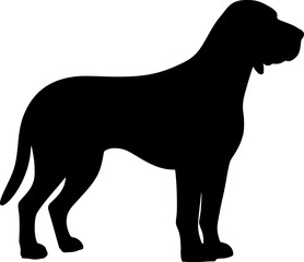silhouette of a dog, Hound dog silhouette vector icon 