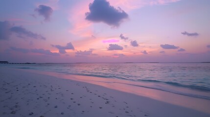 A telephoto lens was used here A shot taken during sunset in Maldives The sky is so beautiful : Generative AI