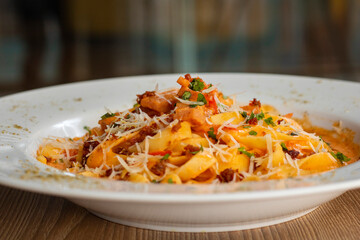 Fettuccini whit pork