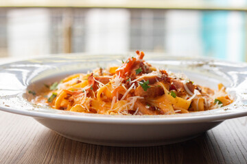 Fettuccini whit pork