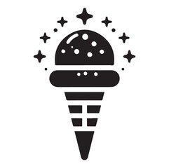 Vector Design Ice Cream Icon Style silhouette