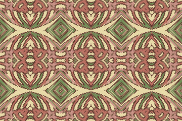 Seamless Ethnic Pattern Design. Ethnic Oriental Ikat Pattern Traditional Design. Ethnic Oriental Pattern Traditional Design for Background, Carpet, Clothing, Wrapping, Fabric, Embroidery