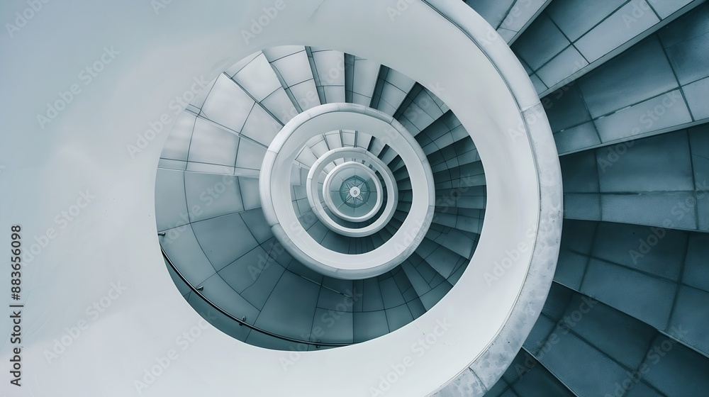 Poster Spiral staircase Modern Architecture detail Abstract Background : Generative AI
