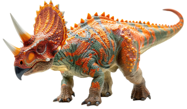 Triceratops isolated on a transparent background for web, banner, wallpaper