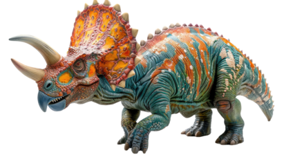Triceratops isolated on a transparent background for web, banner, wallpaper