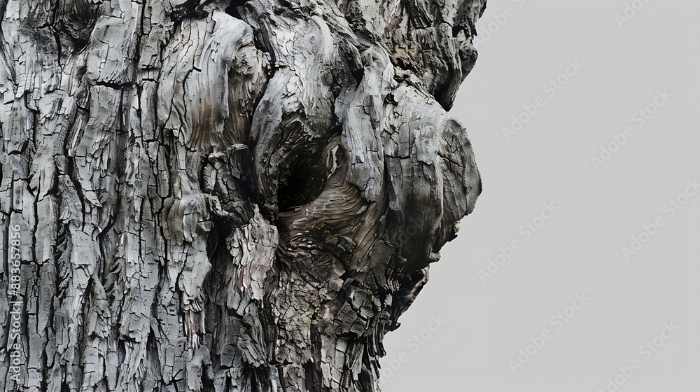 Poster natural tree trunk isolated element : Generative AI