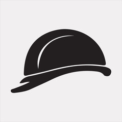 Cap silhouette vector on a white background