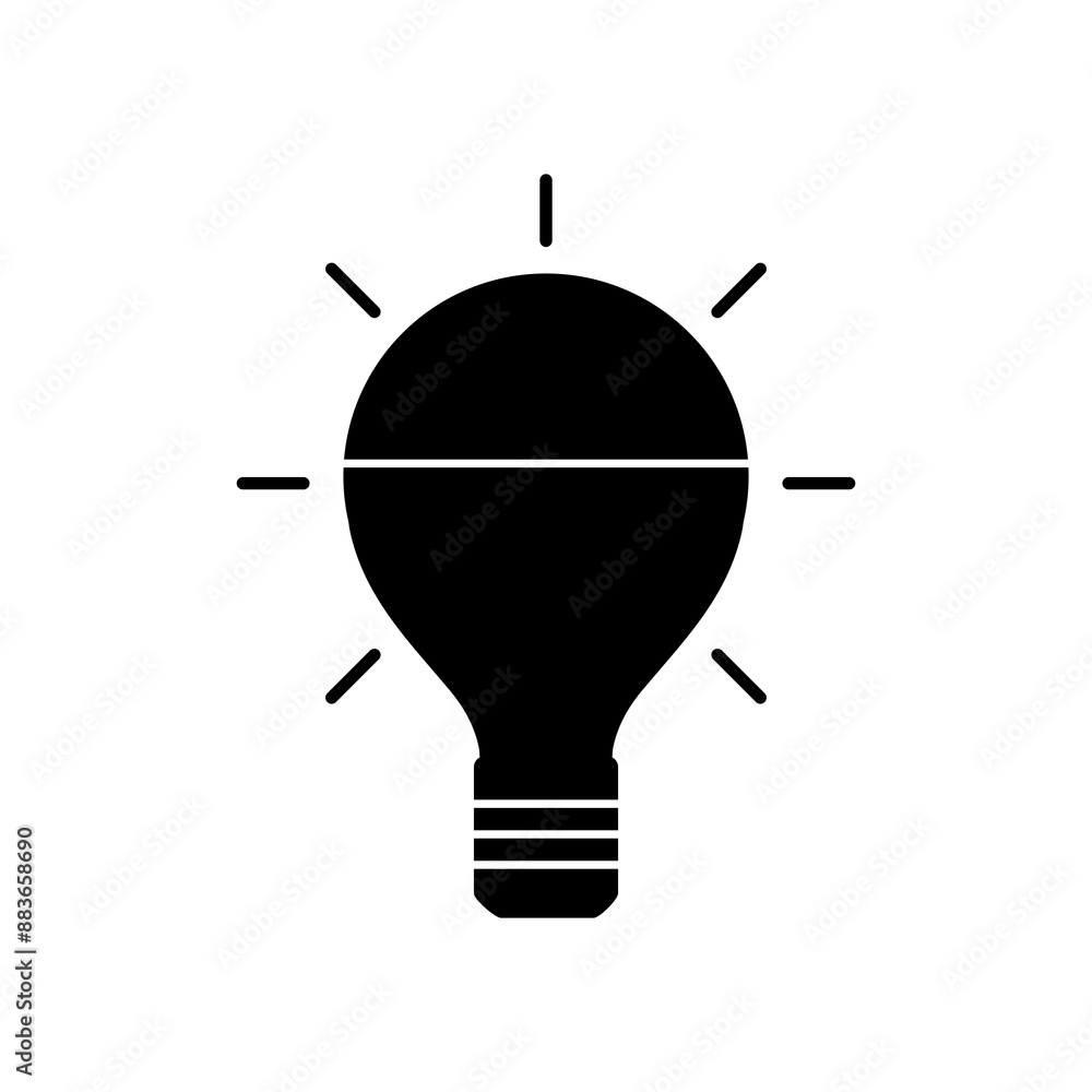 Poster led lamp vector icon. simple flat black trendy style illustration for web and app on white backgroun