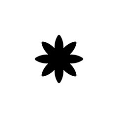Anise star vector icon. vector flat black trendy style illustration for web and app on white background..eps