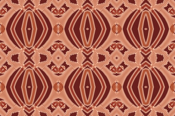Ikat ethnic Indian seamless pattern. Design for background, wallpaper, vector illustration, fabric. Ikat ethnic seamless pattern design. Aztec fabric carpet.