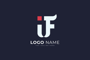 initial IF leter logo vector icon illustration design