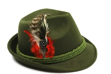 Traditional German alpine hat (Tyrolean hat)

