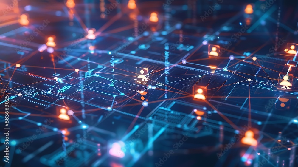 Aufkleber Martech marketing technology concept on virtual screen interface Network connection on online marketing system digital market commerce online sale Marketing automation and digital adve : Generative AI