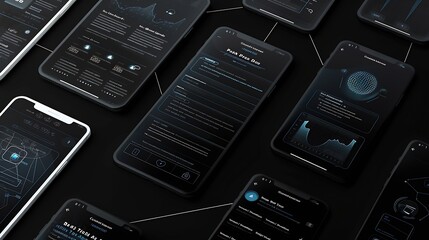 UX UI design process for modish mobile application and website  Creative prototype of wireframe for professional app developer : Generative AI