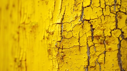 Dates tree trunk painted in yellow colour : Generative AI