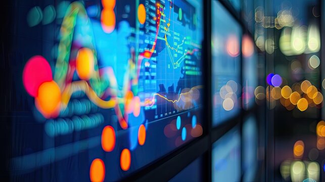 Creative lighting on a digital analytics dashboard, promoting brand loyalty