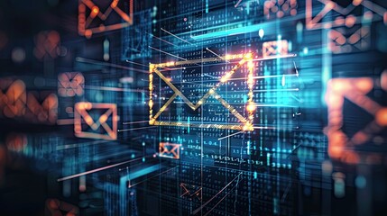 Modern digital setting with email marketing visuals, highlighting increased audience reach