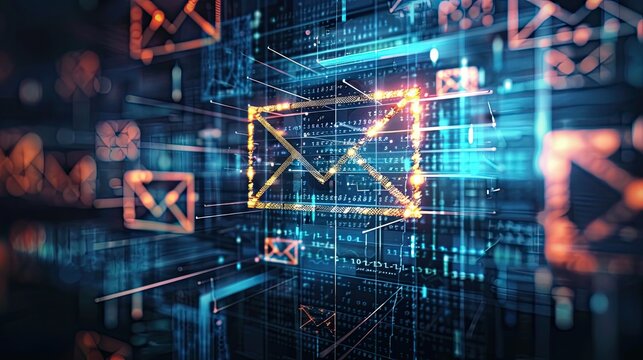 Modern digital setting with email marketing visuals, highlighting increased audience reach