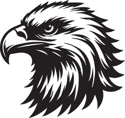 Egale head silhouette vector art