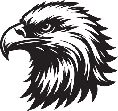 Egale head silhouette vector art