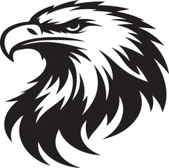 Egale head silhouette vector art