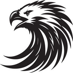 Egale head silhouette vector art