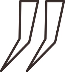 Black Quote Icon Vector Illustration