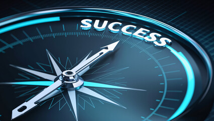 High-Tech Compass Pointing to Success: Modern Symbol of Business Growth and Strategic Investment