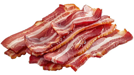 Obraz premium Stack of Fresh Uncooked Bacon Strips