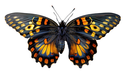 Fototapeta premium Butterfly isolated on a transparent background for web, banner, wallpaper