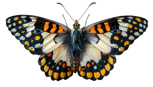 Butterfly isolated on a transparent background for web, banner, wallpaper