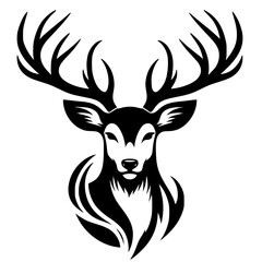 reindeer head vector