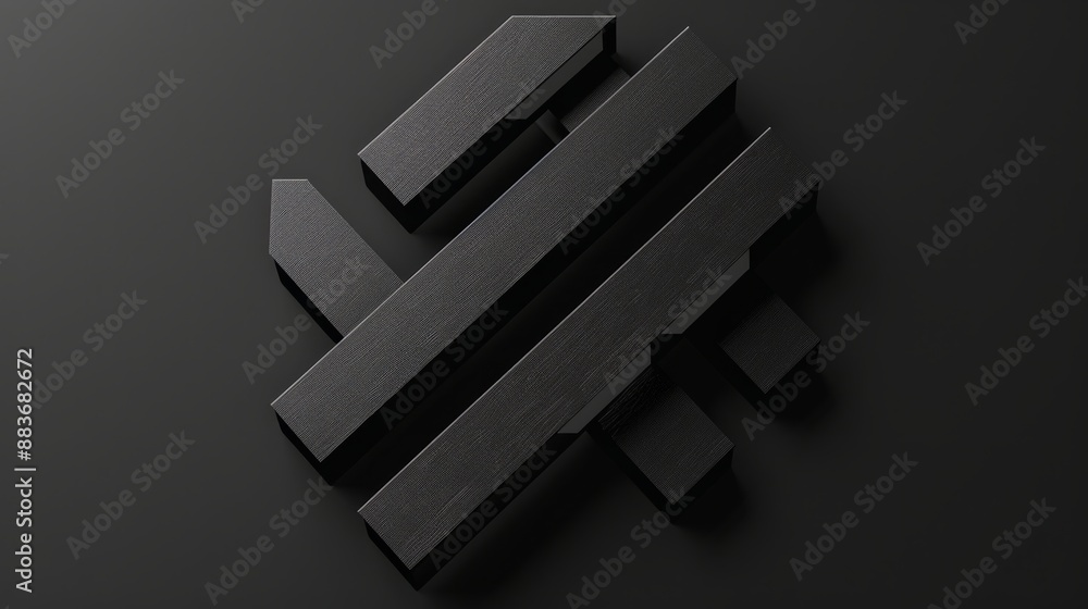 Poster sleek and innovative logo for ai startup, using abstract shapes and clean lines to symbolize advance