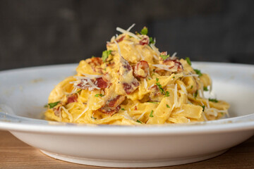 Fetuccini whit pork tocino