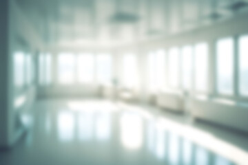 Blur clinic or hospital room, Light blurred background for use.