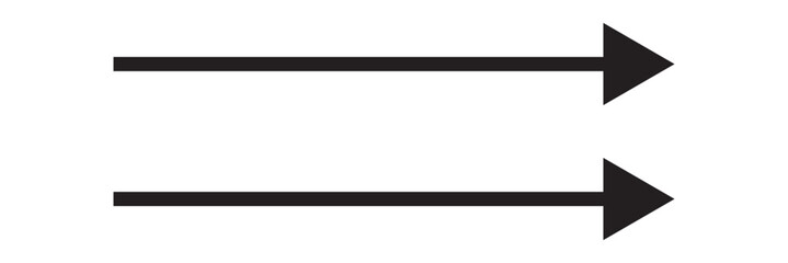 Obraz premium Black arrow two side pointing right, and left. black Arrows shape element 